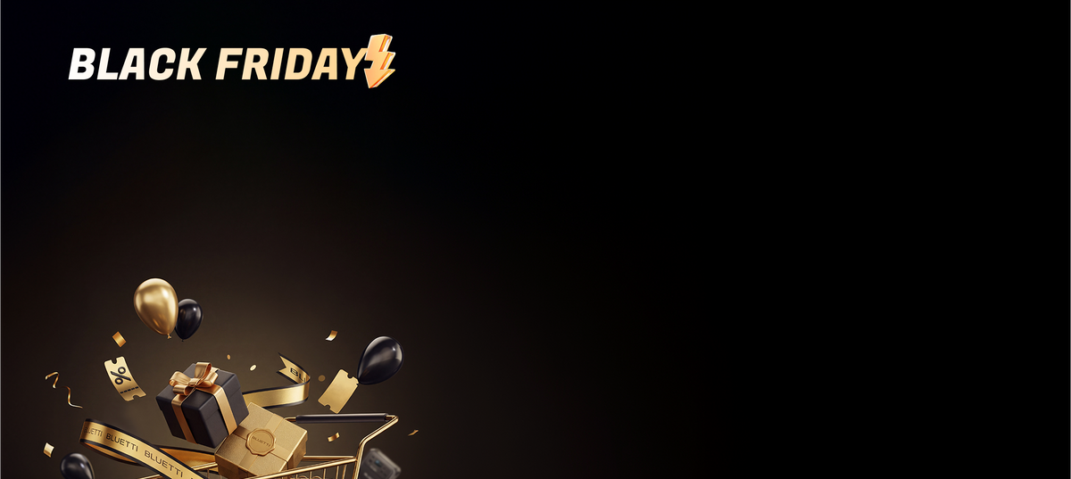 Black Friday gifts and balloons