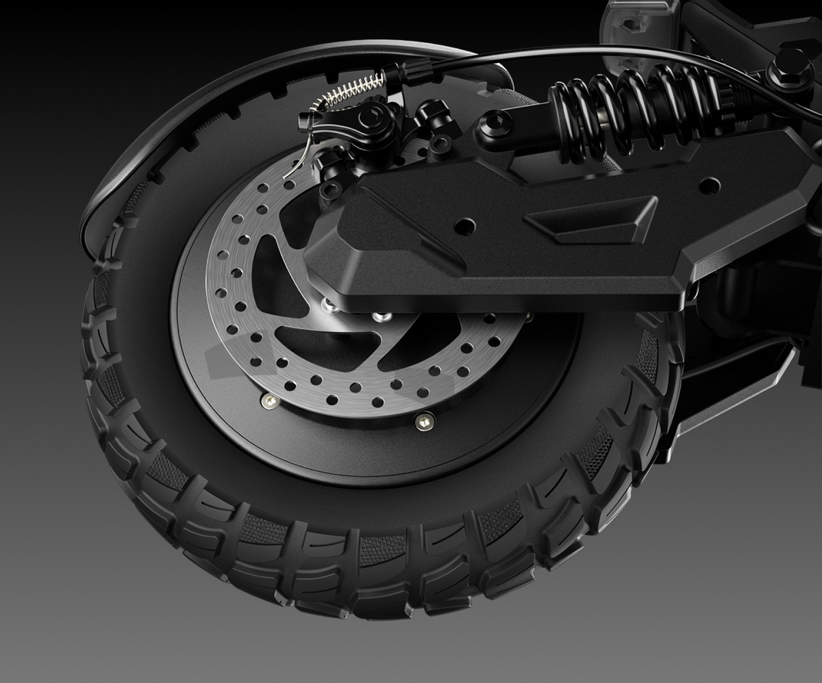 Rear wheel braking system